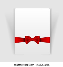 Nice red bow on the  greeting card