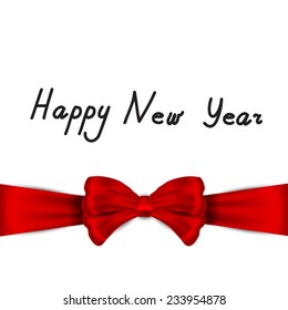Nice red bow on the  greeting card