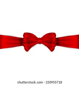 Nice red bow on the  greeting card
