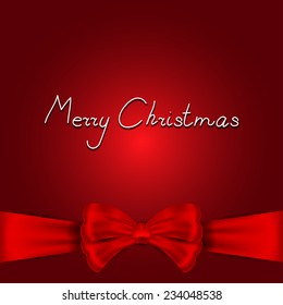Nice red bow on the  greeting card