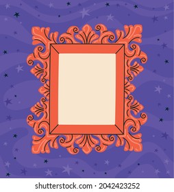 nice red frame with stars