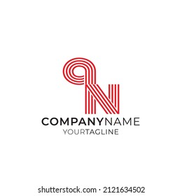 nice red letter AN logo