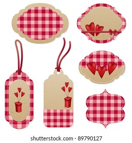 Nice red tags for Valentine's Day