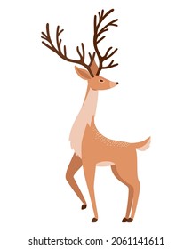 nice reindeer illustration over white