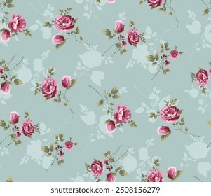 nice rose flowers pattern suitable for wall decoration or textile design