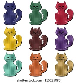 nice scrapbook cats on white