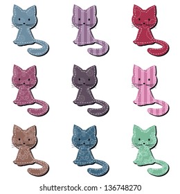 nice scrapbook cats on white