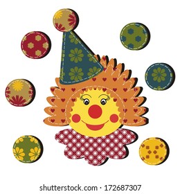 nice scrapbook clown on white background
