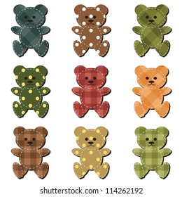 nice scrapbook teddy bears on white