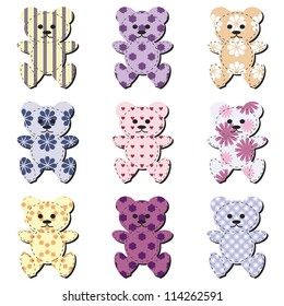 nice scrapbook teddy bears on white
