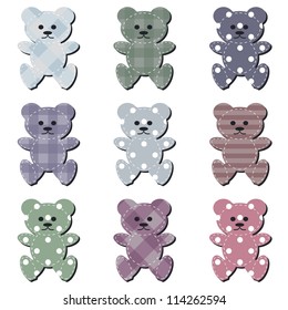nice scrapbook teddy bears on white
