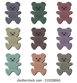 nice scrapbook teddy bears on white