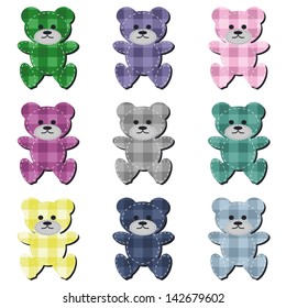 nice scrapbook teddy bears on white