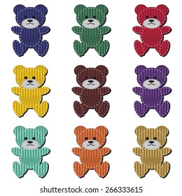 nice scrapbook teddy bears on white