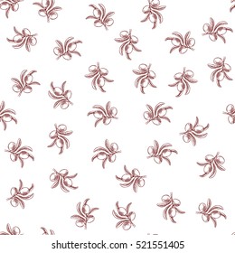 Nice seamless pattern made of hand drawn olive branches.