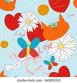Nice seamless pattern. Vector illustration