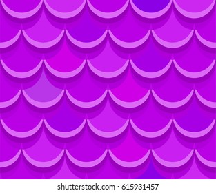 Nice seamless purple clay roof tiles. Vector pattern