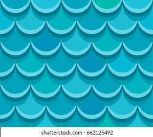 Nice seamless shingle roof tiles. Vector pattern