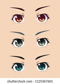 Hazel Eye Color Anime : Bright Hazel Anime Eyes Sketch Stock Vector ...