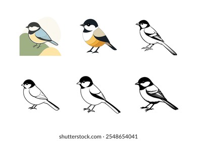 Nice set of bird vector illustration