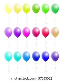 A nice set of colorful balloons