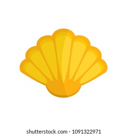 Nice shell icon. Flat illustration of nice shell vector icon for web