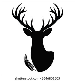 A nice silhouette deer vector image