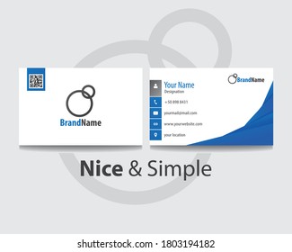 Nice & Simple Blue Design Business Card