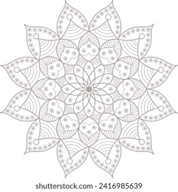  A nice and simple floral decorative mandala design.