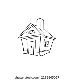 Nice Simple House coloring book, Line art house, Outline house, House coloring page, Line art Home. black and white coloring pages.