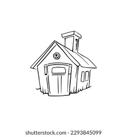 Nice Simple House coloring book, Line art house, Outline house, House coloring page, Line art Home. black and white coloring pages.