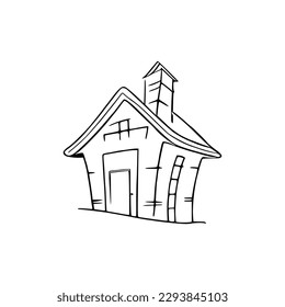 Nice Simple House coloring book, Line art house, Outline house, House coloring page, Line art Home. black and white coloring pages.