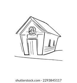 Nice Simple House coloring book, Line art house, Outline house, House coloring page, Line art Home. black and white coloring pages.