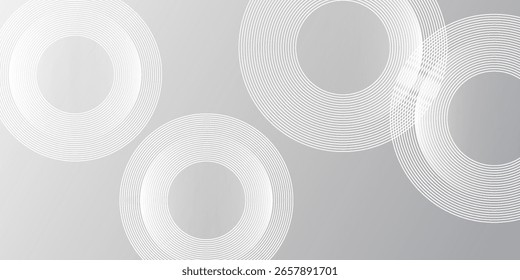 Nice simple modern art abstract white glowing geometric lines on gray background lines