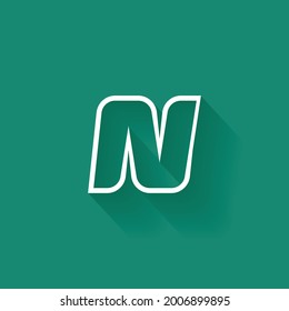 logotipo agradable y sencillo de la letra N