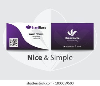Nice & Simple Purple design business card