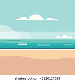 A nice simple vector illustration of a beach