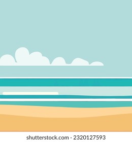 A nice simple vector illustration of a beach