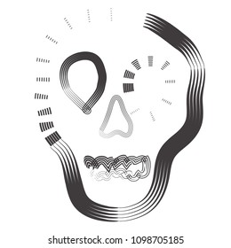 nice skull. vector illustration