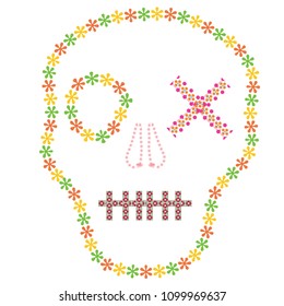 nice skull. vector illustration. sugar skull
