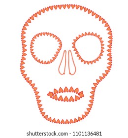 nice skull. vector illustration. sugar skull