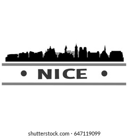 Nice Skyline Silhouette Skyline Stamp Vector City Design