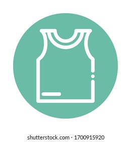 nice sleeveless block and flat style icon vector illustration design