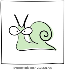 
Nice snail. Vector image of a snail.