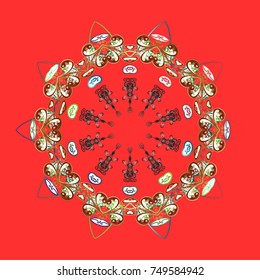 Nice snowflake icon. Isolated cute snowflakes on colorful background. Simple illustration of nice snowflake icon for web. Vector illustration.