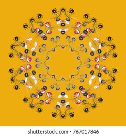 Nice snowflake icon. Isolated cute snowflakes on colorful background. Simple illustration of nice snowflake icon for web. Vector illustration.