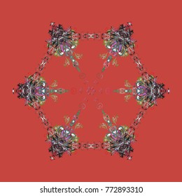 Nice snowflake icon. Isolated cute snowflakes on colorful background. Simple illustration of nice snowflake icon for web. Vector illustration.