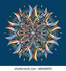 Nice snowflake icon. Simple illustration of nice snowflake icon for web. Vector illustration. Isolated cute snowflakes on colorful background.