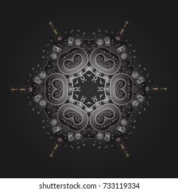 Nice snowflake icon. Simple illustration of nice snowflake icon for web. Vector illustration. Isolated cute snowflakes on colorful background.