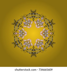 Nice snowflake icon. Simple illustration of nice snowflake icon for web. Vector illustration. Isolated cute snowflakes on colorful background.